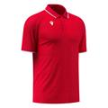 Aulos Polo RED/WHT L Teknisk poloskjorte - Unisex